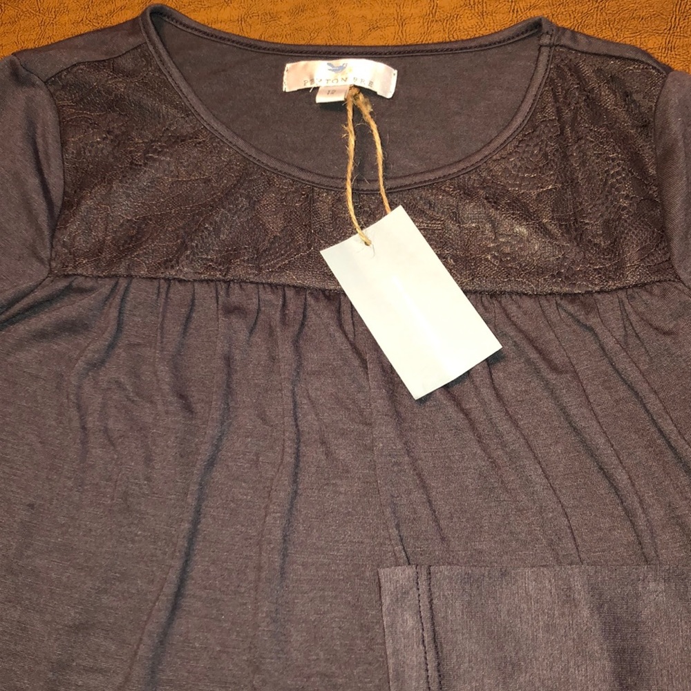 Peyton Bre Long Sleeve Bronze / Brown Top G12